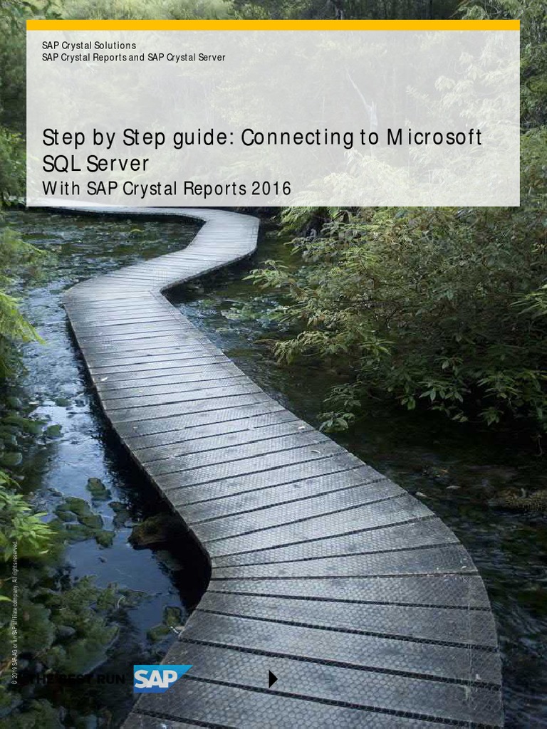 SAP Crystal Step by Step Guide Connect To MS SQL Server | PDF ...