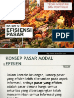 Materi 10 Efisiensi Pasar1 PDF