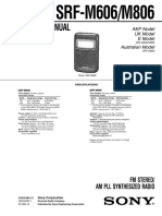 Manual Servicio Radio Sony - srf-m606 - m806