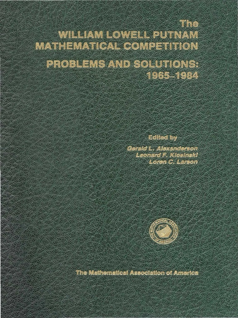 c G. L. Alexanderson - The William Lowell Putnam Mathematical