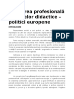 Formarea Profesională A Cadrelor Didactice