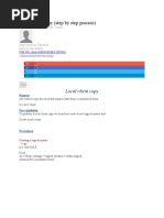 Local Client Copy (Step by Step Process)