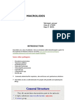 Macrolides: Tehreem Anwar Cms # 17293 Sap # 6291