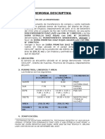 Memoria Descriptiva Sra. Primitiva Diaz Rojas