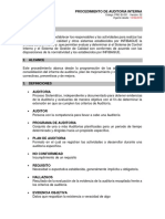 Pro Ei 001 Procedimiento de Auditoria Interna Ok 2 PDF