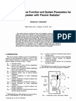 The Complete Response Function and System Parameters For A Loudspeaker With Passive Radiator PDF