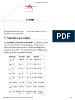 Los Pronombres en Alemán PDF