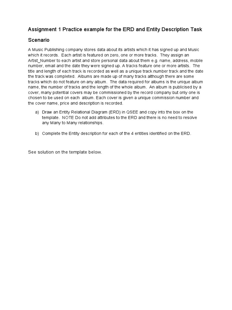 ERD for Music Publishing Company | PDF | Relational Database ...