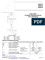 Dual NPN Planar Transistors in To77 Package: Mechanical Data