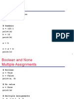 Numbers: # Basic Calculations 1+2 5/6 # Numbers A 123.1 Print (A) B 10 Print (B) A + B C A + B Print (C)