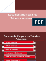 Documentos aduaneros para importación