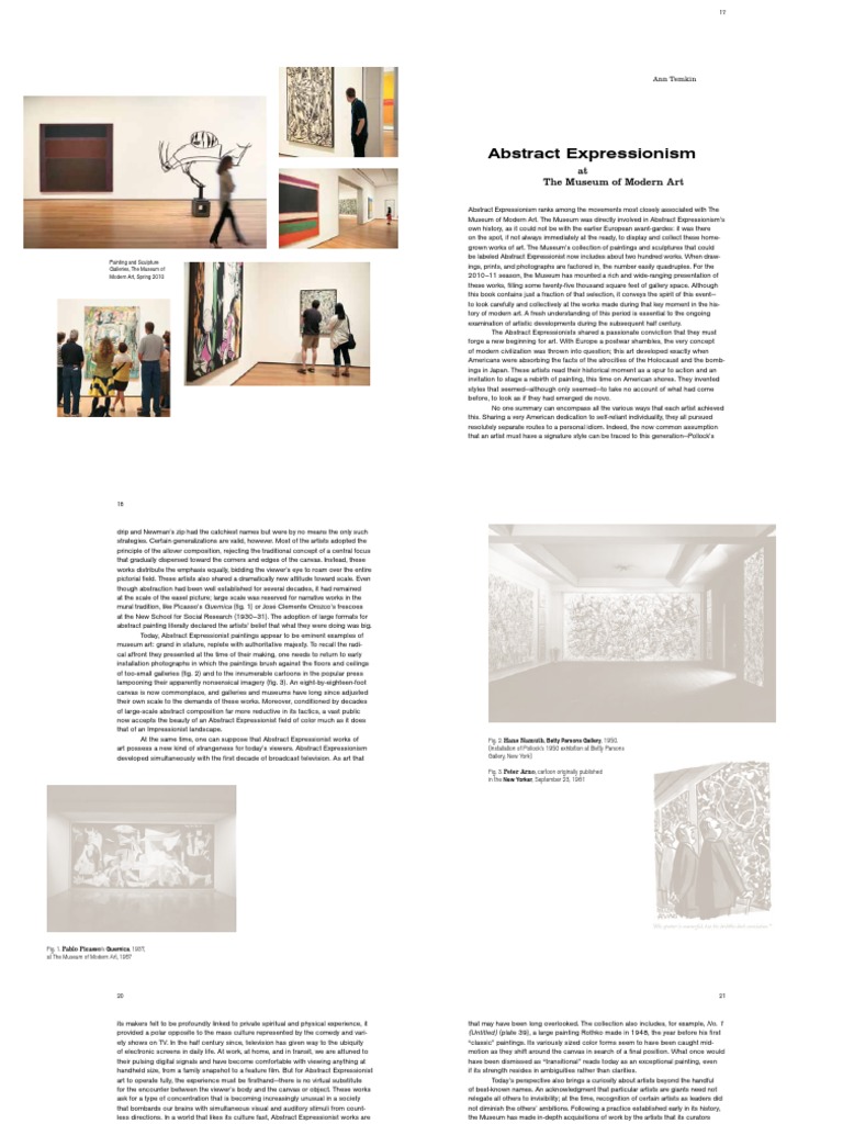 Abstract Expressionism: at The Museum of Modern Art | PDF | Abstract ...