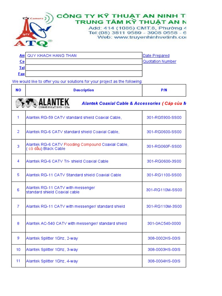 Cable & Rack Solutions Offer | PDF | Cable Television | Coaxial Cable