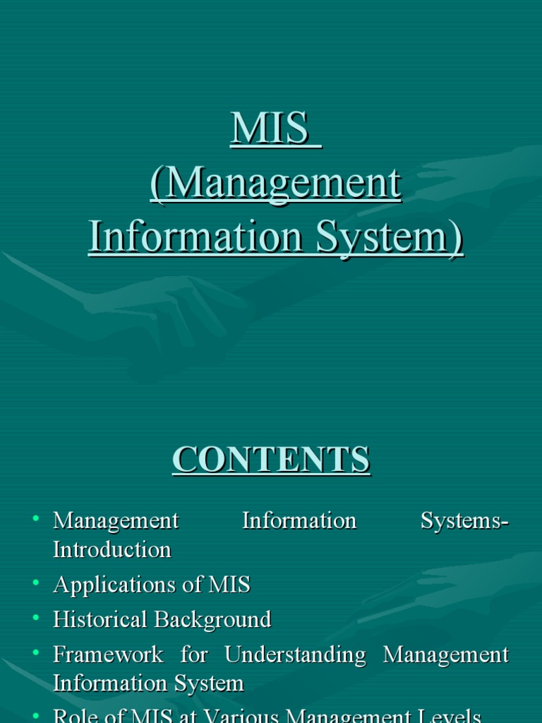 MIS (Management Information System) | PDF | Information System ...