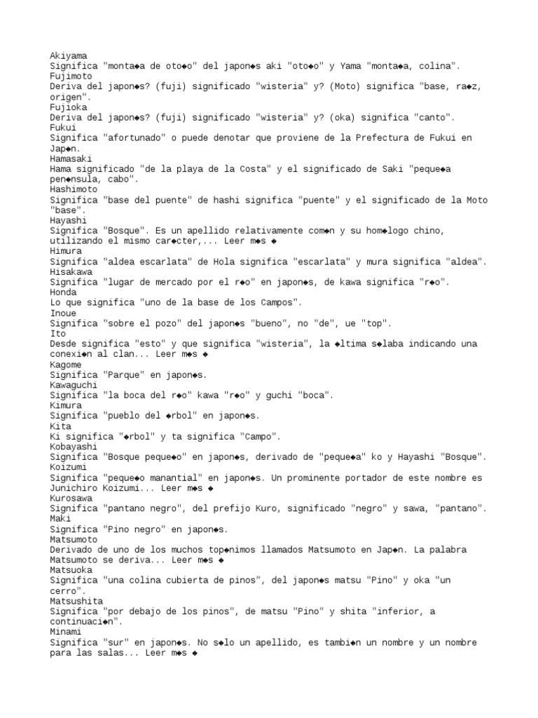 Apellidos Japoneses | PDF