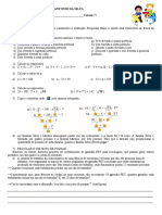 Avaliação matemática e atividade de reciclagem