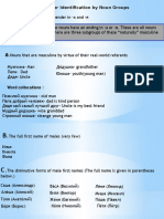 SENT!2.Gender İdentifications by Noun Groups