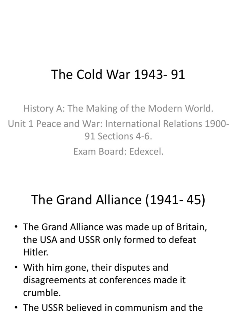 The Cold War 1943-91 | PDF | Soviet Union | World Politics