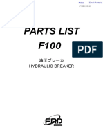 Parts List F 100: 油圧ブレーカ Hydraulic Breaker