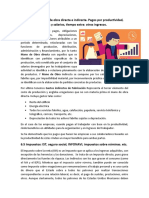 6.4 Costos de Mano de Obra Directa e Indirecta. Pagos Por Productividad, Costo Real de Sueldos y Salarios, Tiempo Extra: Otros Ingresos