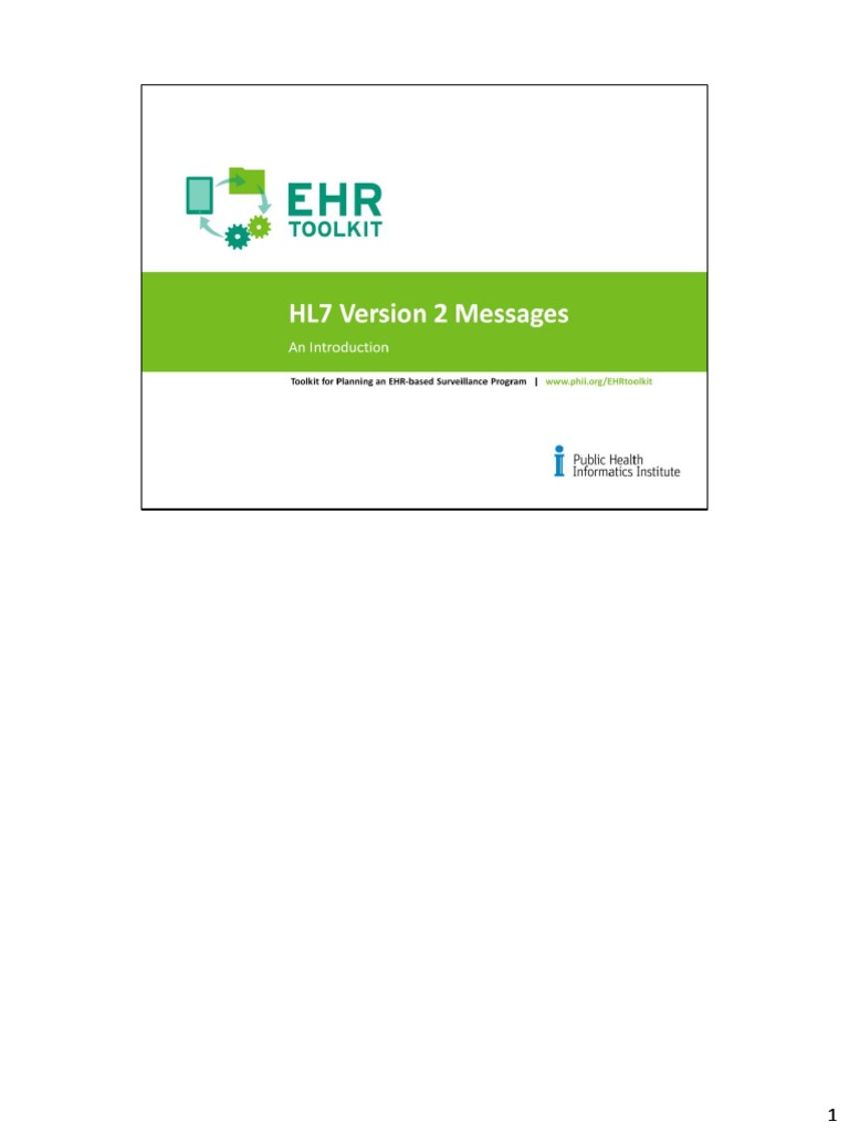 Overview of HL7 Version 2 Messaging | PDF | Data Type | Electronic ...