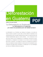 La Deforestación en Guatemala