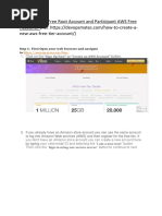 Steps To Create AWS Account