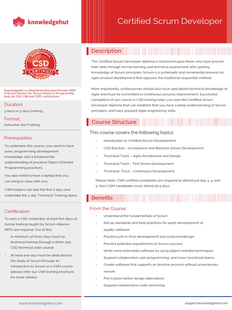 Certified Scrum Developer: Description | PDF | Scrum (Software ...
