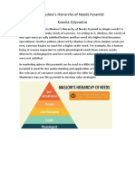Maslow's Hierarchy of Needs Pyramid Kseniia Zalyvadna