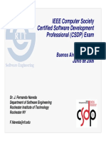 IEEE Computer Society Certified Software Development Professional (CSDP) Exam