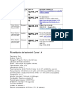 Cotizacion Del Ramal y Ficha Tecnica