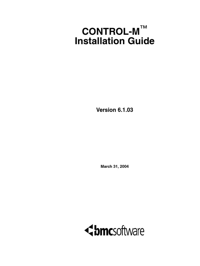 ControlM Installation Guide FE8DB562d01 | PDF | Proprietary Software ...