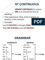 Present Continuous Grammar Guide