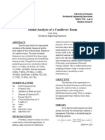 Modal Analysis of A Cantilever Beam