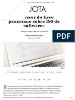 2017 - Artigo - JOTA - O Parecer Do Fisco Paulistano Sobre ISS de Softwares PDF