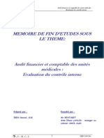Audit Financier Et Comptable Des Unités MEDICALE APPR2CIATIO