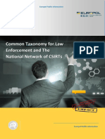 Common Taxonomy For Law Enforcement and The National Network of Csirts