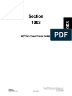 Section 1003: Metric Conversion Chart