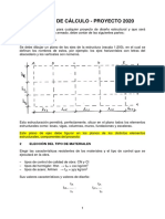 Memoria de cálculo estructural: planos, materiales, cargas y diseño de secciones en HA