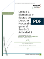Unidad 1. Elementos y Figuras Del Derecho Procesal en General Sesión 2 Actividad 1