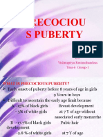 Precociou S Puberty: BY Vishnupriya Ravimohandoss Year-6 Group-1