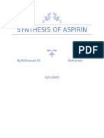 Asprin Lab Report