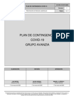 Plan de contingencia COVID-19 Grupo Avanzia