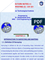 Lecture Notes (1) in Surveying (3) - Civ 221: Higher Technological Institute