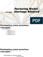 Manufacturing Model With Shortage