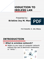 Introduction To Wireless Lan: Kristine Joy M. Manauis