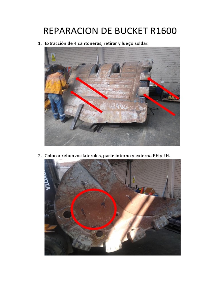 Reparación del Bucket R1600: Guía Completa | PDF