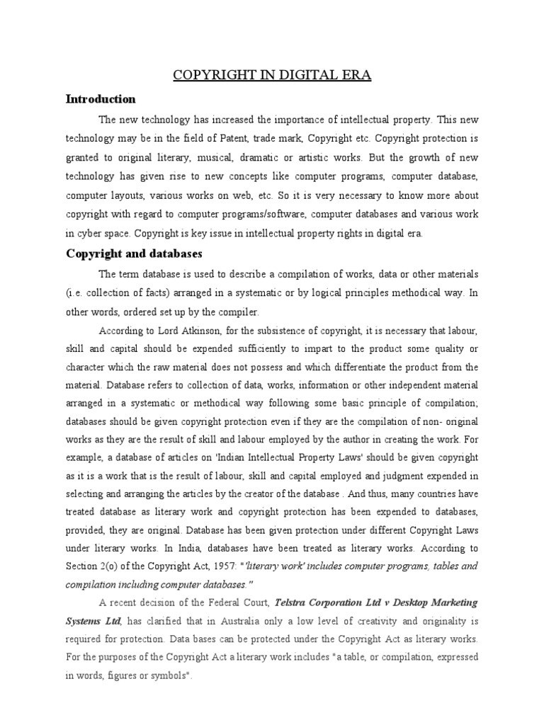 Compilation Including Computer Databases.