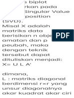 Analisis SVD dan Biplot dalam Pengurangan Dimensi Data