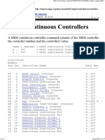 MIDI Continuous Controllers
